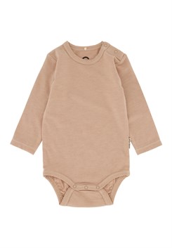 Mikk-Line wool/bamboo LS body - Warm Taupe